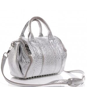 Alexander Wang Pebbled Leather Rocco Rhodium Silver Hardware